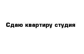 Сдаю квартиру студия 